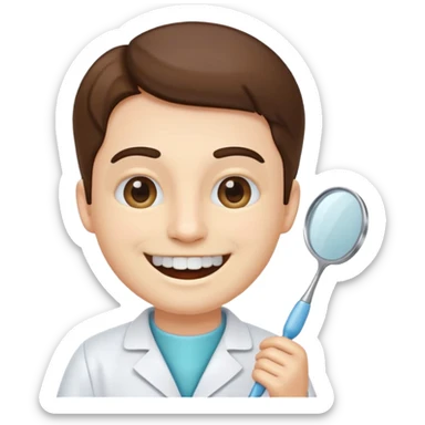 generate a dentist emoji that treats teeth sticker