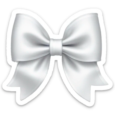 white satin bow sticker