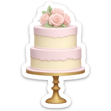 pastel wedding cake sticker