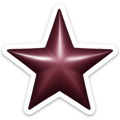 shiny maroon star sticker