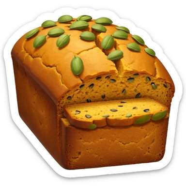 Pumpkin bread - this bread is like a loaf of bread with pumpkin seeds on top sticker