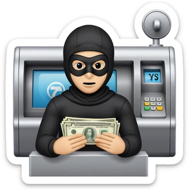 robbing a bank sticker