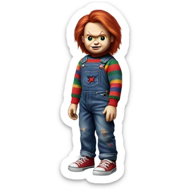 Chucky doll sticker