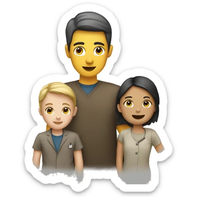 staff talking to child sticker