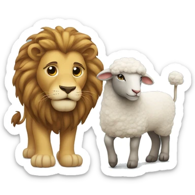 lion and lamb sticker