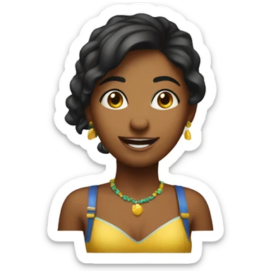 Partying salsa girl sticker