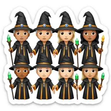 make bitlife kind of bitmojies of the harry potter universe. Make different kind of wizards and witches with different ages. sticker