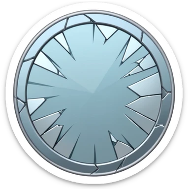 cracked mirror sticker