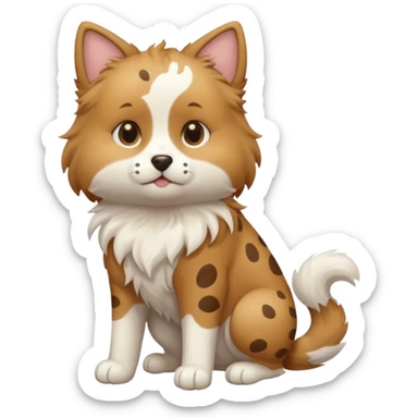 The dogcat is something between a cat and a dog. A very subtle distinction.  Full body sticker