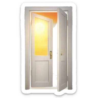 open door sunlight sticker