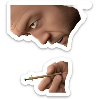 realistic portrait of a man sticker