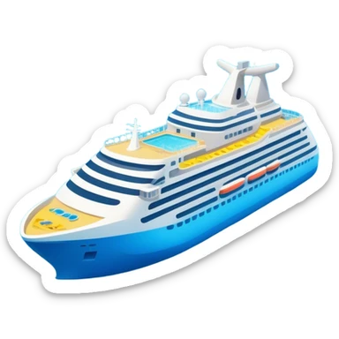 Cruise ships with water slides on the back sticker