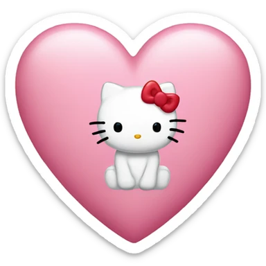 hello kitty heart sticker