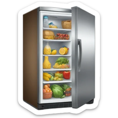 Cargando un refrigerador  sticker