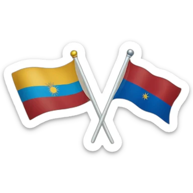Argentina and Venezuela flag sticker