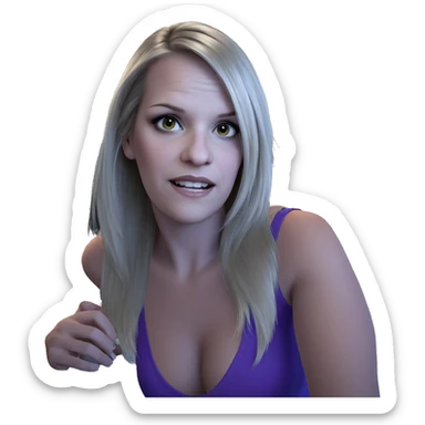 realistic portrait of a girl sticker