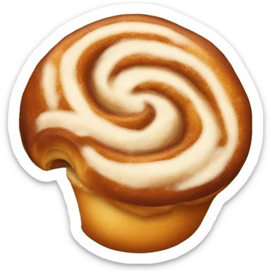Warm cinnamon bun christmas sticker