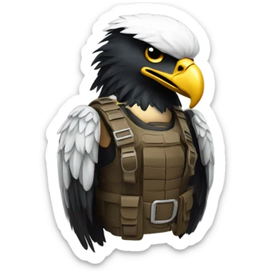 Eagle carrying commander helmet  sticker