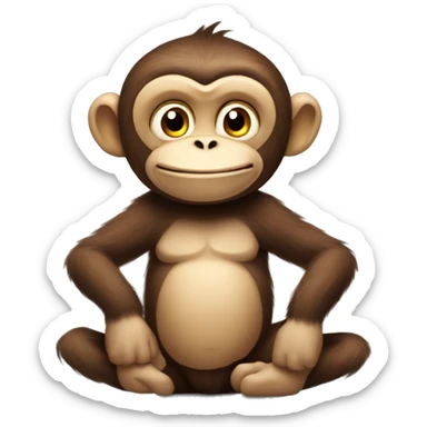 Monkey at work saying "Happy Hump Day" sticker