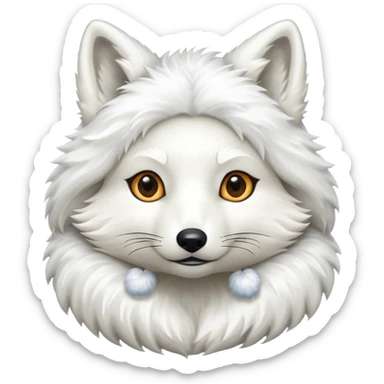 white fox sticker