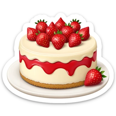 Strawberry cheesecake sticker