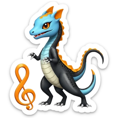 Meloetta-Dewott-Salandit-Pokémon-Fakémon-fusion-hybrid-creature sticker