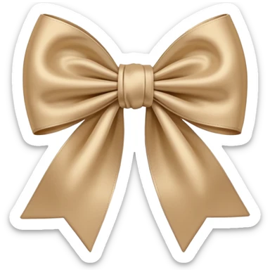 Beige bow sticker