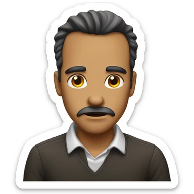 arrogant person with bored expression sticker