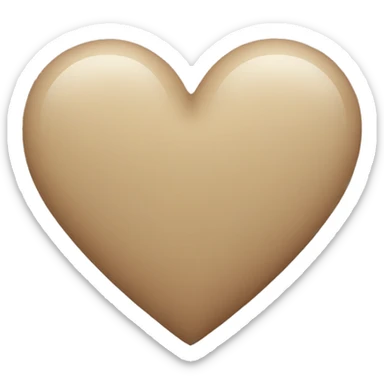Neutral heart sticker