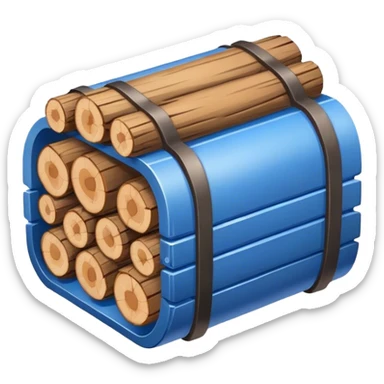 Create logo for log storage database. It must be primarily in blue color. sticker
