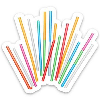 soda straws sticker