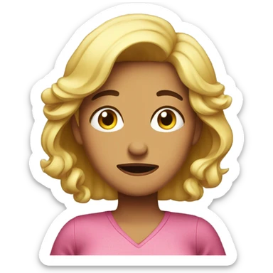 Wifey with a worried face like she really needs to take a poop sticker