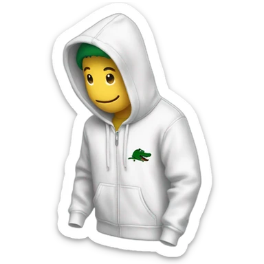 Lacoste smiking friends with white lacoste hoodie sticker