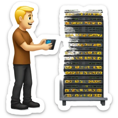 server rack sending an http request sticker