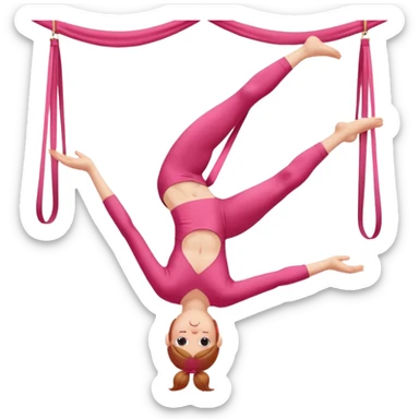 cupid aerial yoga pose sticker