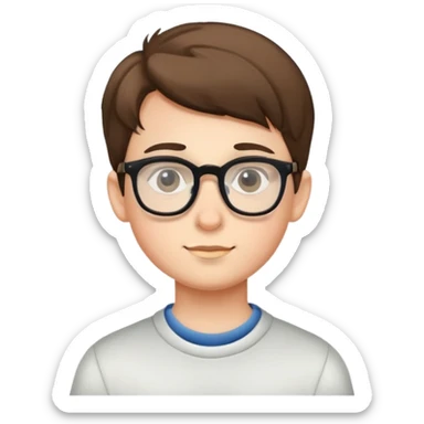 Niño con lentes sticker