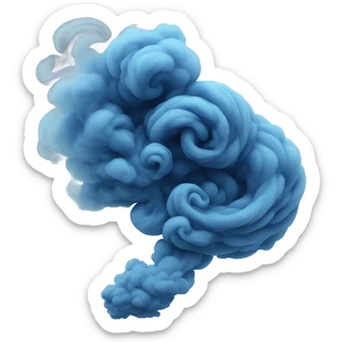 Blue smoke sticker