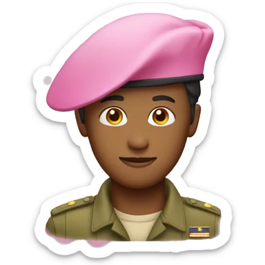 army with pink beret sticker