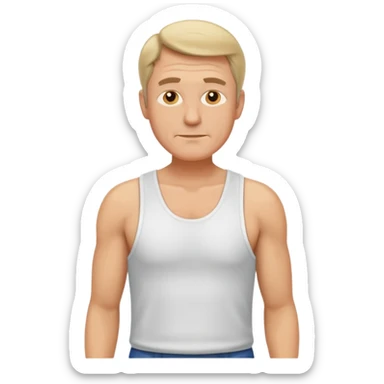 fat middle aged white man in wifebeater sticker