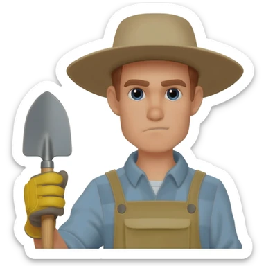 archaelogist with tool sticker