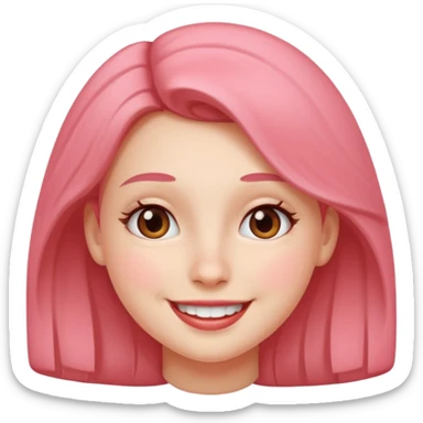 Girl flashing sticker