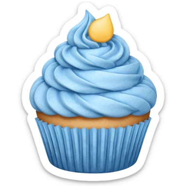 Denim cupcake sticker