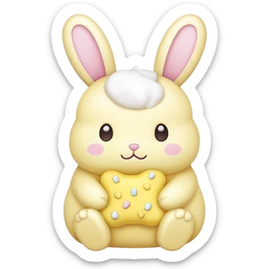 marshmallow peep bunny sticker