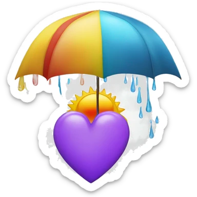 A rainow heart with the word Meline in i sticker