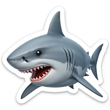 shark attacking  sticker