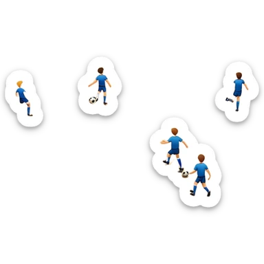 A mini-football match in an indoor sports hall with a wooden floor and clear court markings. The scene captures players in action, with the ball moving towards the goal, and the surrounding bleachers and overhead lights adding to the atmosphere of a competitive game. sticker