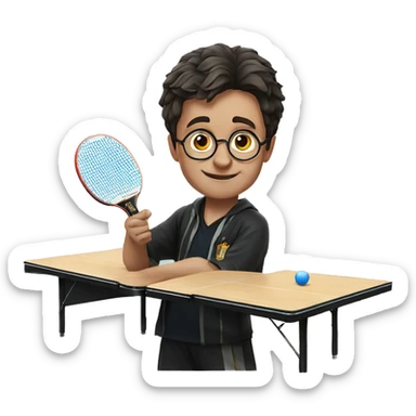 Harry Potter playing table tennis sticker