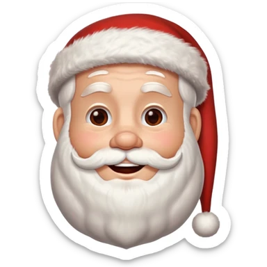 santa Rudolph hello sticker