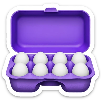 purple big egg carton sticker