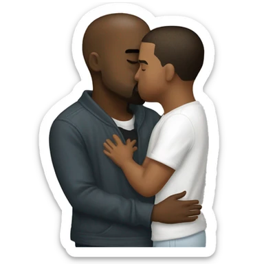 kanye west kissing kanye west sticker